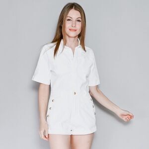 7 For All Mankind Cotton White Romper Size M